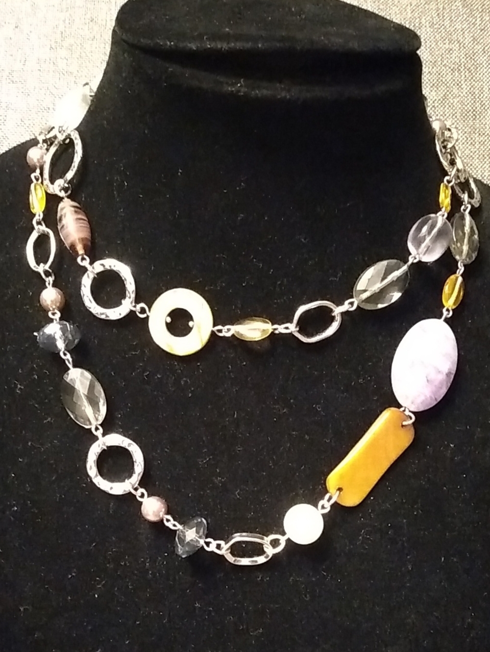 Multi-Color Beaded Statement Necklace - Women Jewelry